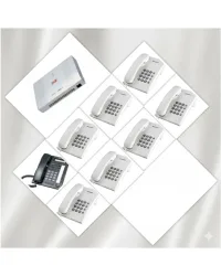 8-Line Intercom System with 8 Telephones - Verbex IKE