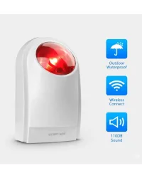 Indoor & Outdoor Alarm Horn with Strobe Flash Light - Verbex SR-105