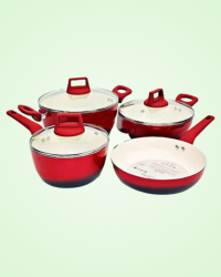 Kiam 7 Piece Ceramic Coating Granite Non-Stick Cookware Set