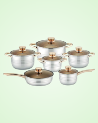 Kaisa Villa Stainless Steel 9 Layer 12pcs Cookware Set - KV-6618
