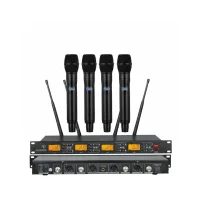 Professional UHF 4-Channel Wireless Microphone System - Verbex VT-UR4000
