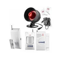 DIY Home Security Alarm System Kit with Wireless Sensors - Verbex VT-AK24G