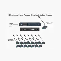 Verbex 30-Person Conference System Package | Central Amplifier + Delegate & Chairman Units for Corporate & Government Meetings