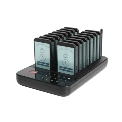 Touch Keypad Restaurant Waiter Calling System with Touch Buttons (16 Pagers) - Verbex VT-6985