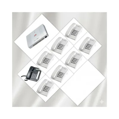 8-Line Intercom System with 8 Telephones - Verbex IKE