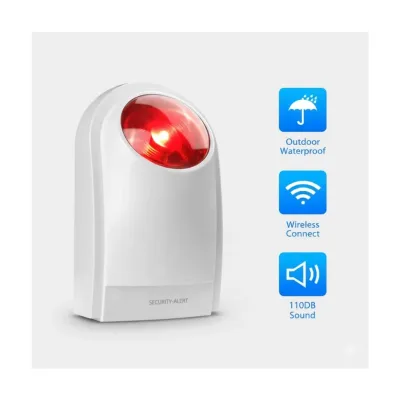 Indoor & Outdoor Alarm Horn with Strobe Flash Light - Verbex SR-105