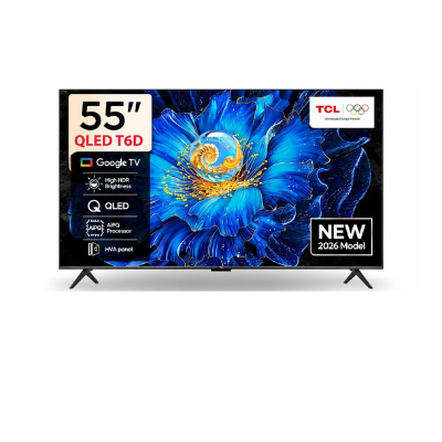 TCL 55 Inch QLED Voice Control 4K Google TV (55T6D)